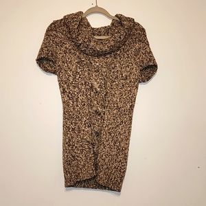 Womens M long ruffle neck sweater